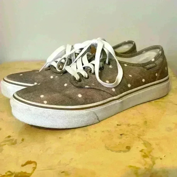 Vans Shoes - Vans polka dot brown sneakers